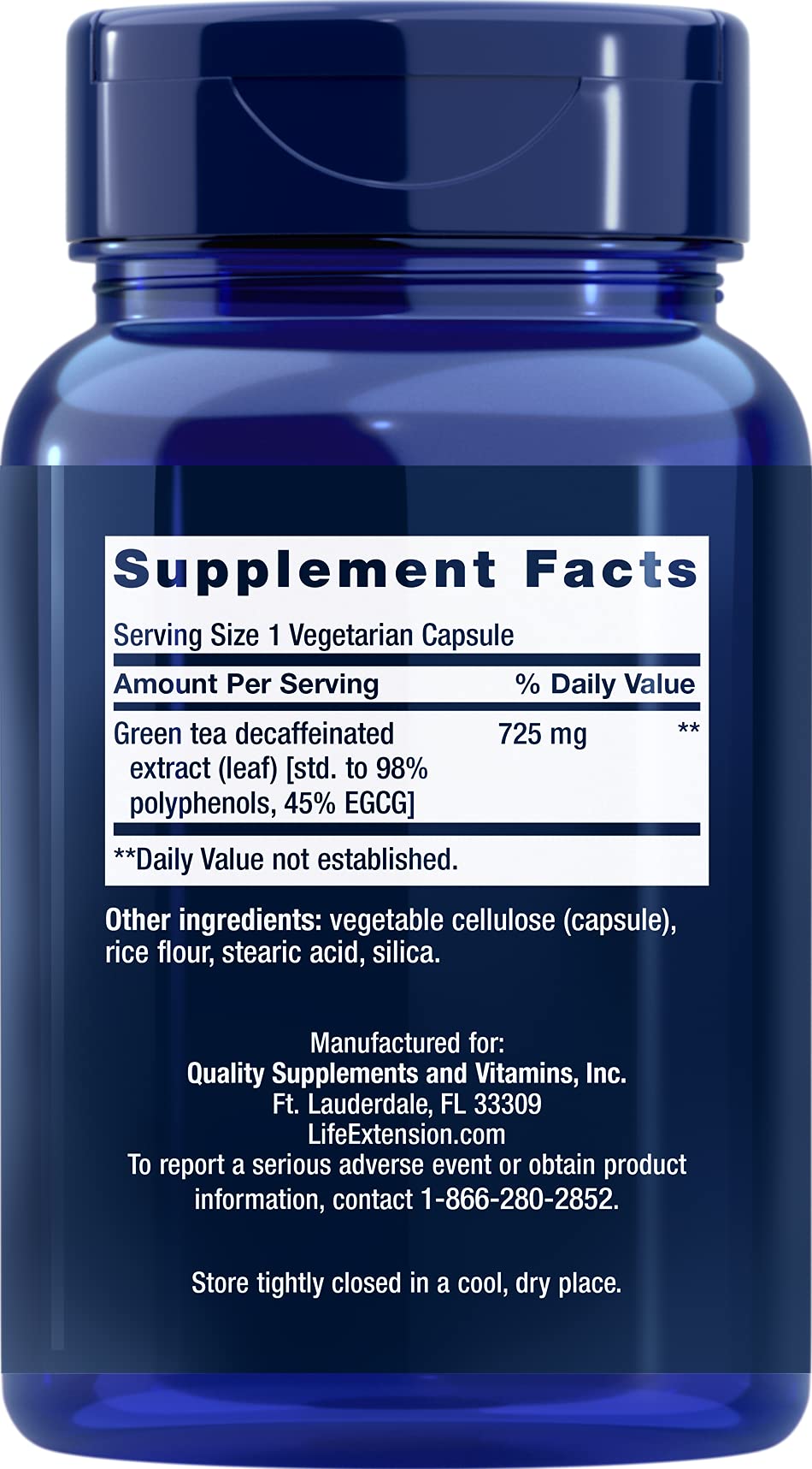 Life Extension Decaffeinated Mega Green Tea Extract – Polyphenol-Rich, Cell Health Life ExtensionBuy Supplements Australia