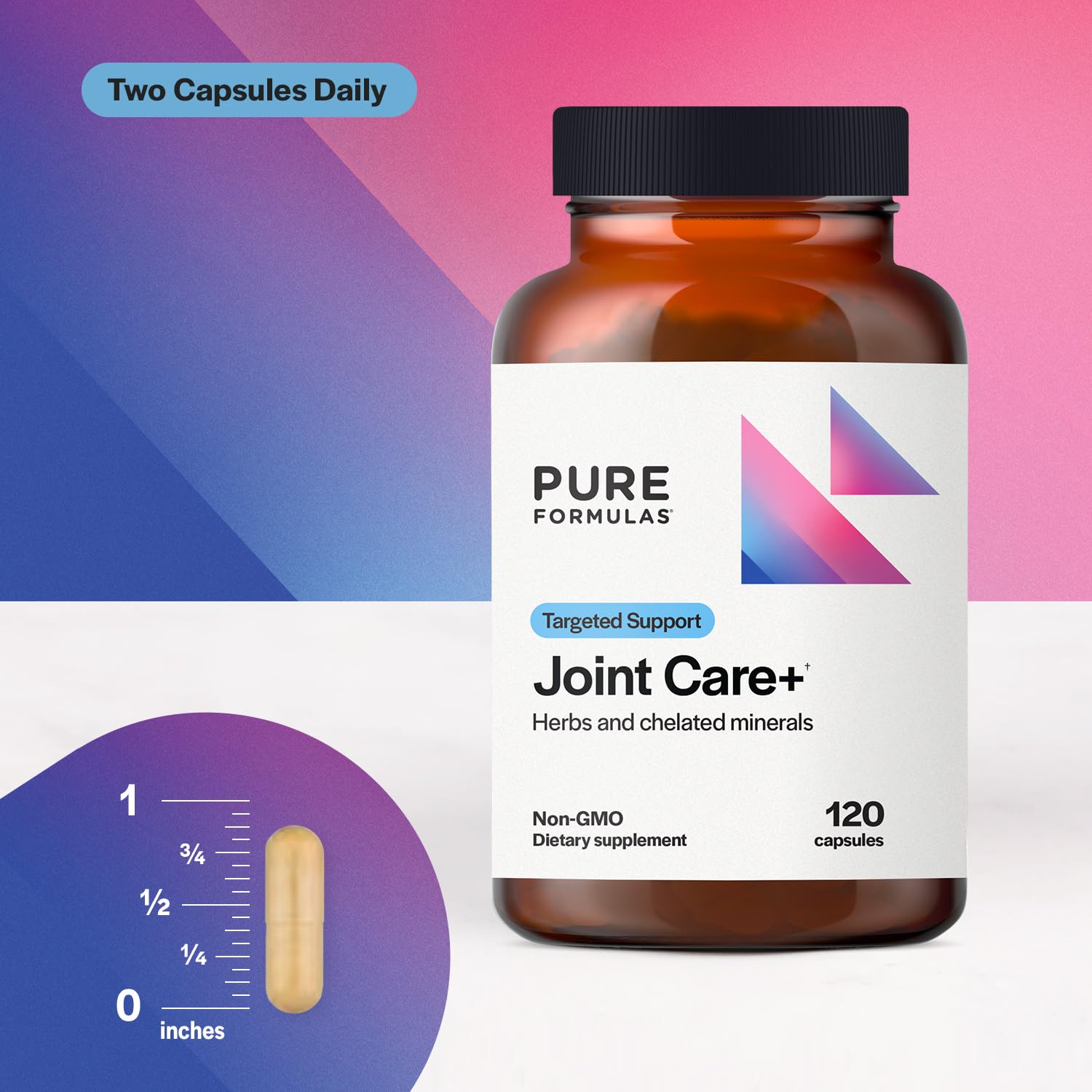 PureFormulas Joint Care + - Premium Joint Support Supplement with Hyaluronic Acid, Glucosamine, MSM, Green Lipped Mussel, Turmeric & More - Non-GMO Formula for Adults (120 Capsules) PureFormulasBuy Supplements Australia