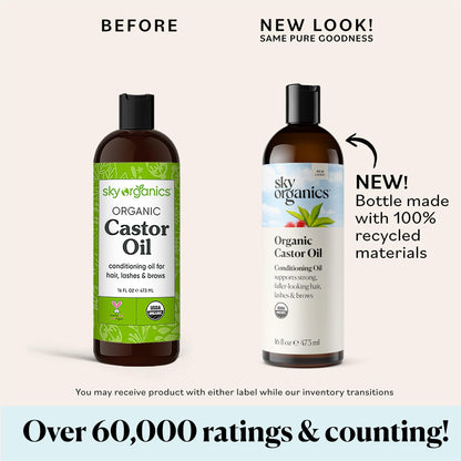 Sky Organics Castor Oil (2x16oz) USDA Organic Cold-Pressed Unrefined100% Pure Sky OrganicsBuy Supplements Australia