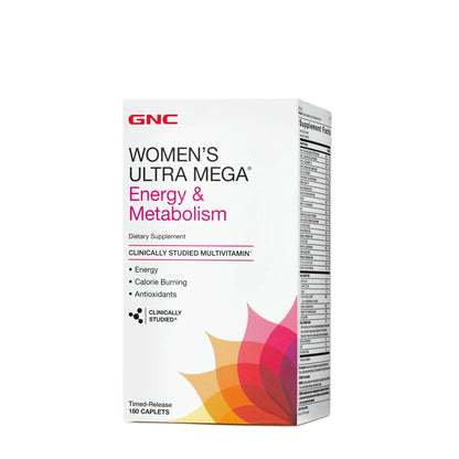 GNC Womens Ultra Mega Energy and Metabolism Multivitamin for Women, 180 Count, for Increased Energy, Metablism, and Calorie Burning GNC