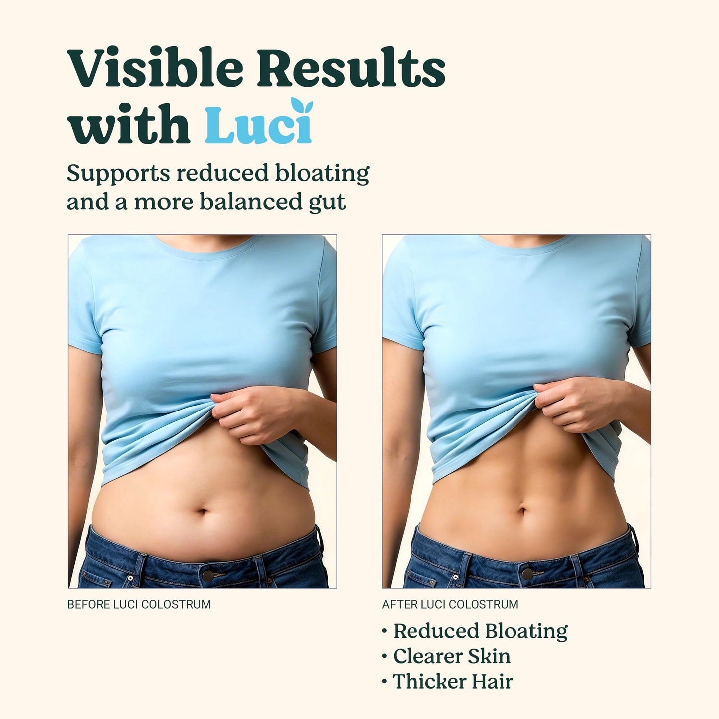 Luci Colostrum Powder 60 Servings, 3 in 1 with Collagen Peptides and Acai, Bovine Colostrum for Gut Health, Bloating, Collagen Protein for Muscle, Skin, Hair, Nails and Immunity, Gluten & Fat Free Luci NutritionBuy Supplements Australia