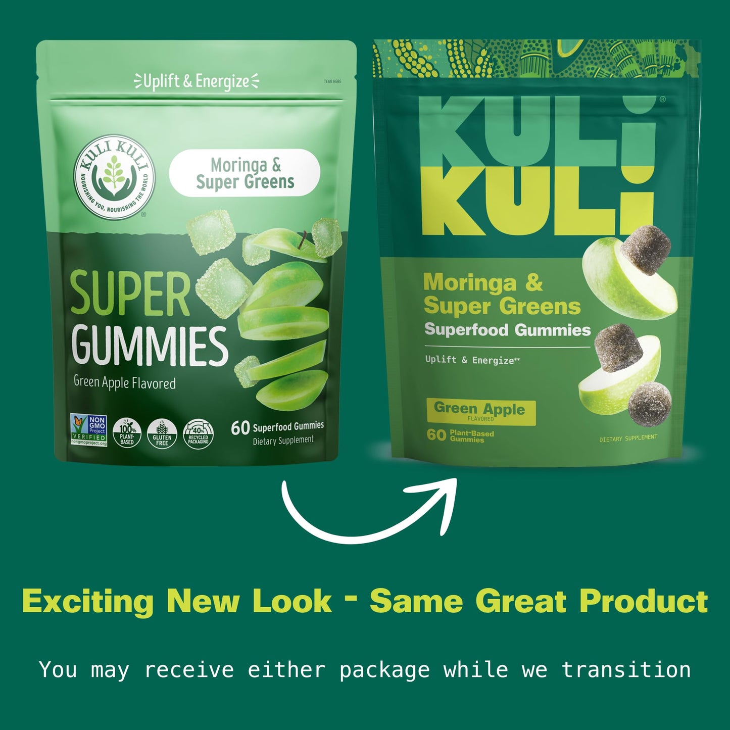 Kuli Kuli Super Energy Gummies - Energy Supplements with Moringa, Caffeine-Free Natural Energy Booster - 60 Non-GMO, Gluten-Free Moringa Gummies Kuli KuliBuy Supplements Australia