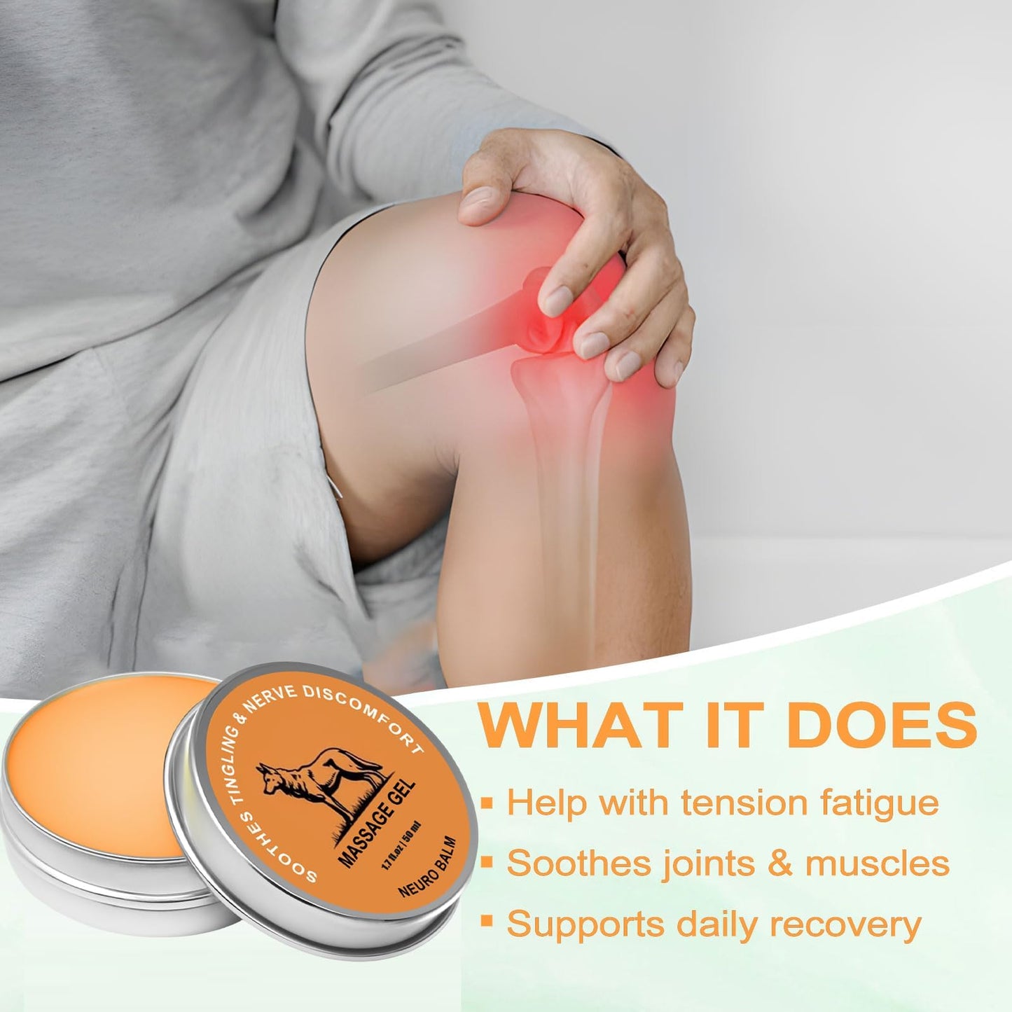 Nerve Relief Balm | Magnesium Neuro Balm for Neuropathy, Natural Joint Care Soothing Massage Cream, Arnica Oil, Camphor Blue, Chamomile Extract 50ml (2) DFTLUUEBuy Supplements Australia