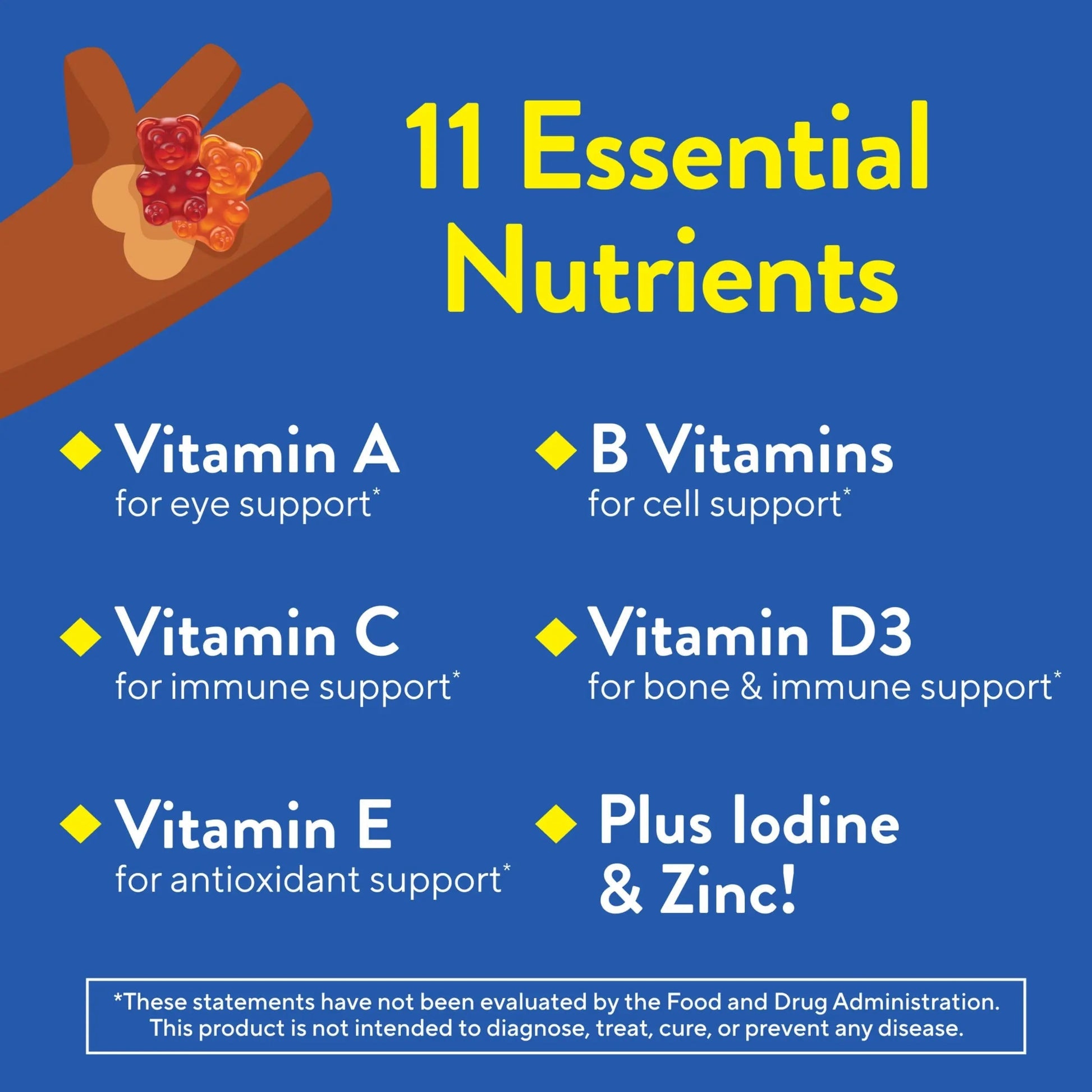 L’il Critters Gummy Vites Daily Gummy Multivitamin for Kids, Vitamin C, D3 for Immune Support Cherry, Strawberry, Orange Lil CrittersBuy Supplements Australia