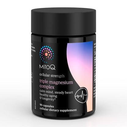 MitoQ Triple Magnesium Complex | Magnesium Glycinate, Taurinate, Oxide with GABA for Heart Health, Stress Management, & Deeper Sleep | High Absorption | 90 Capsules MitoQBuy Supplements Australia