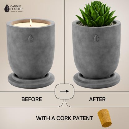CandlePlanter Concrete Cement Candle Planter - Candles for Home Scented, Soy Candles CANDLEPLANTERBuy Supplements Australia