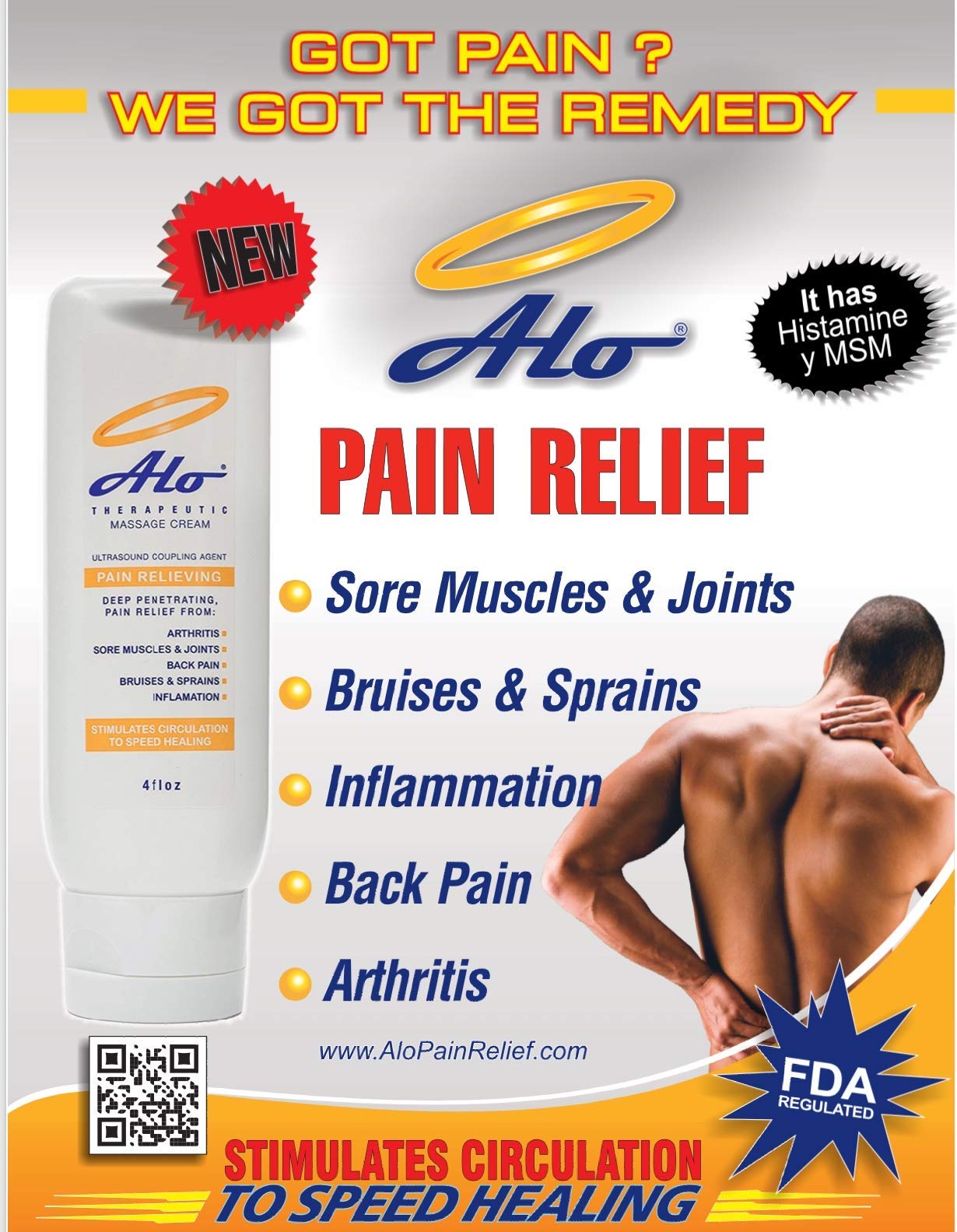 ALO Pain Relief Cream Therapy(32 oz with Pump) for Arthritis, Back Pain, Sciatica, Plantar Fasciitis, Tennis Elbow, Sore Muscles & Joints Inflammation - Working Out Aches, Acute Pain and Chronic Pain ALO Pain Relief CreamBuy Supplements Australia