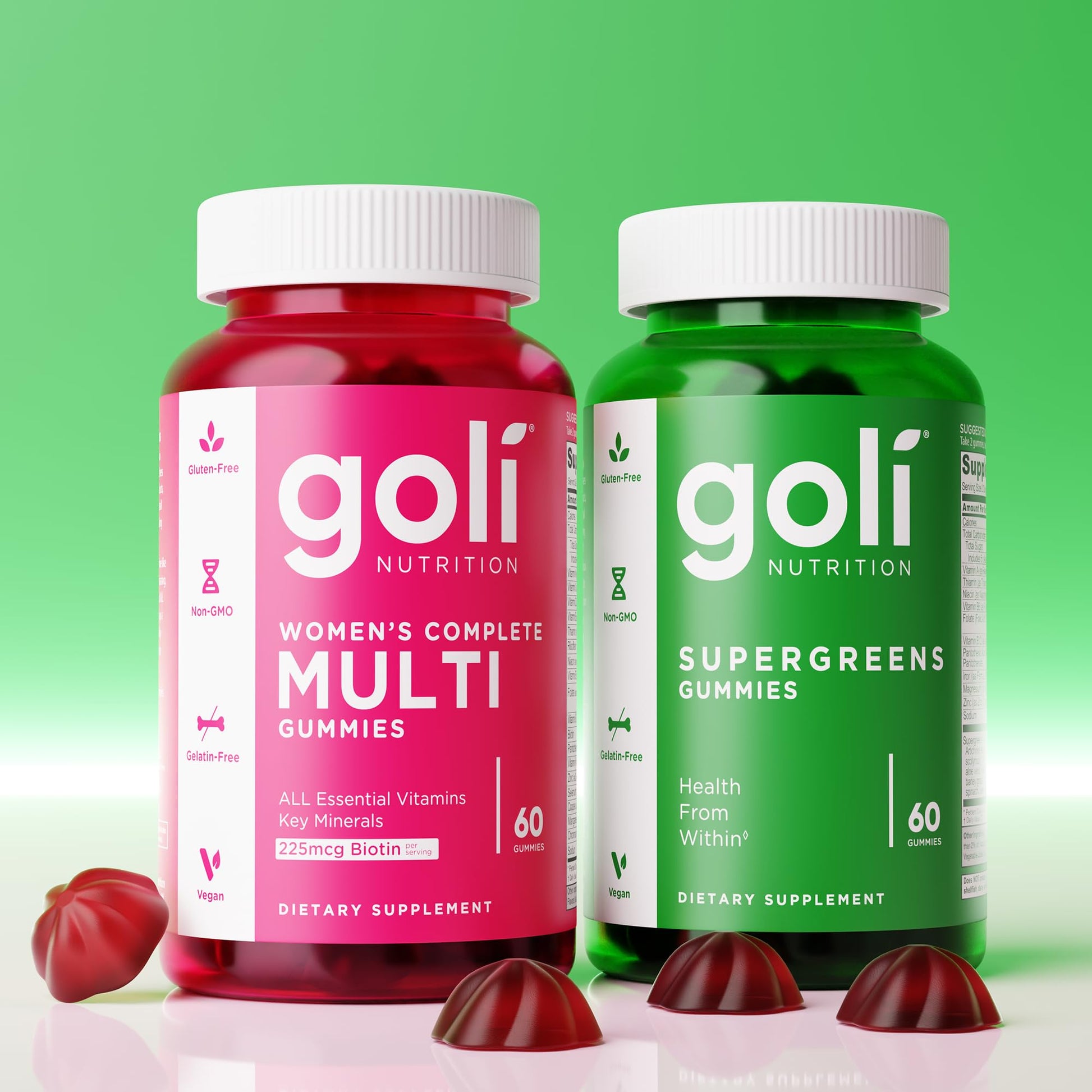 Goli Supergreens Gummies with Probiotics - Artichoke Leaf Extract, Spirulina, Kale, Vitamins A, B6, B12 - Vegan, Gluten-Free, Non-GMO GoliBuy Supplements Australia