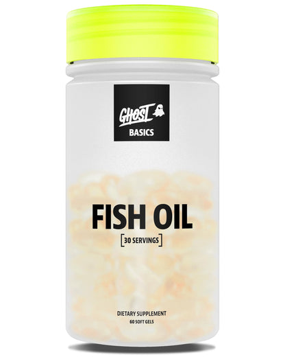 GHOST Basics Fish Oil Supplement, 3000MG Daily Omega 3 Fatty Acids with DHA & EPA for Brain, Heart Health & Immunity Support - Gluten-Free & Soy-Free - 60 Enteric Coated Softgels GHOSTBuy Supplements Australia