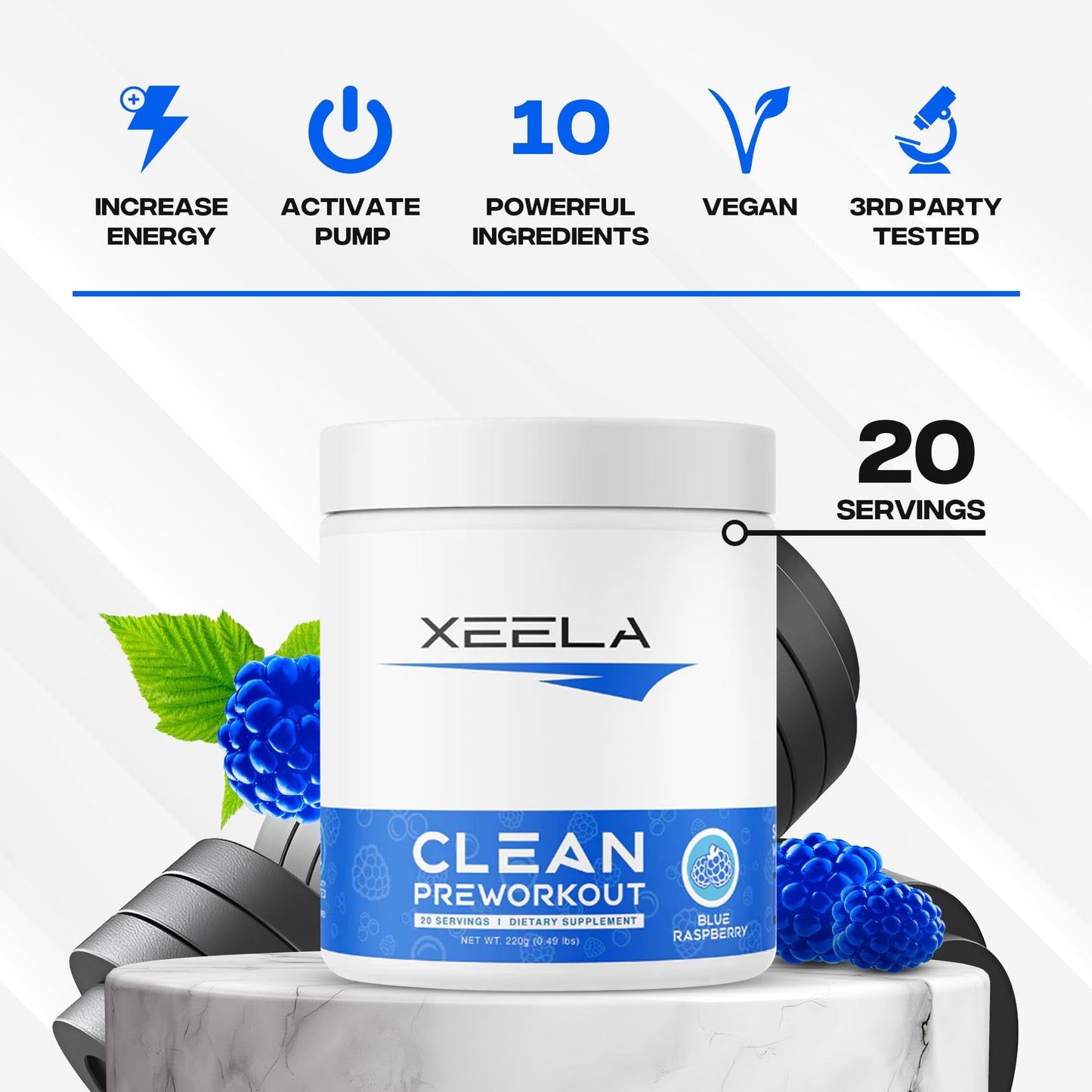 XEELA Organic Pre Workout Powder: Clean Preworkout for Men & Women, with Flavored XEELABuy Supplements Australia