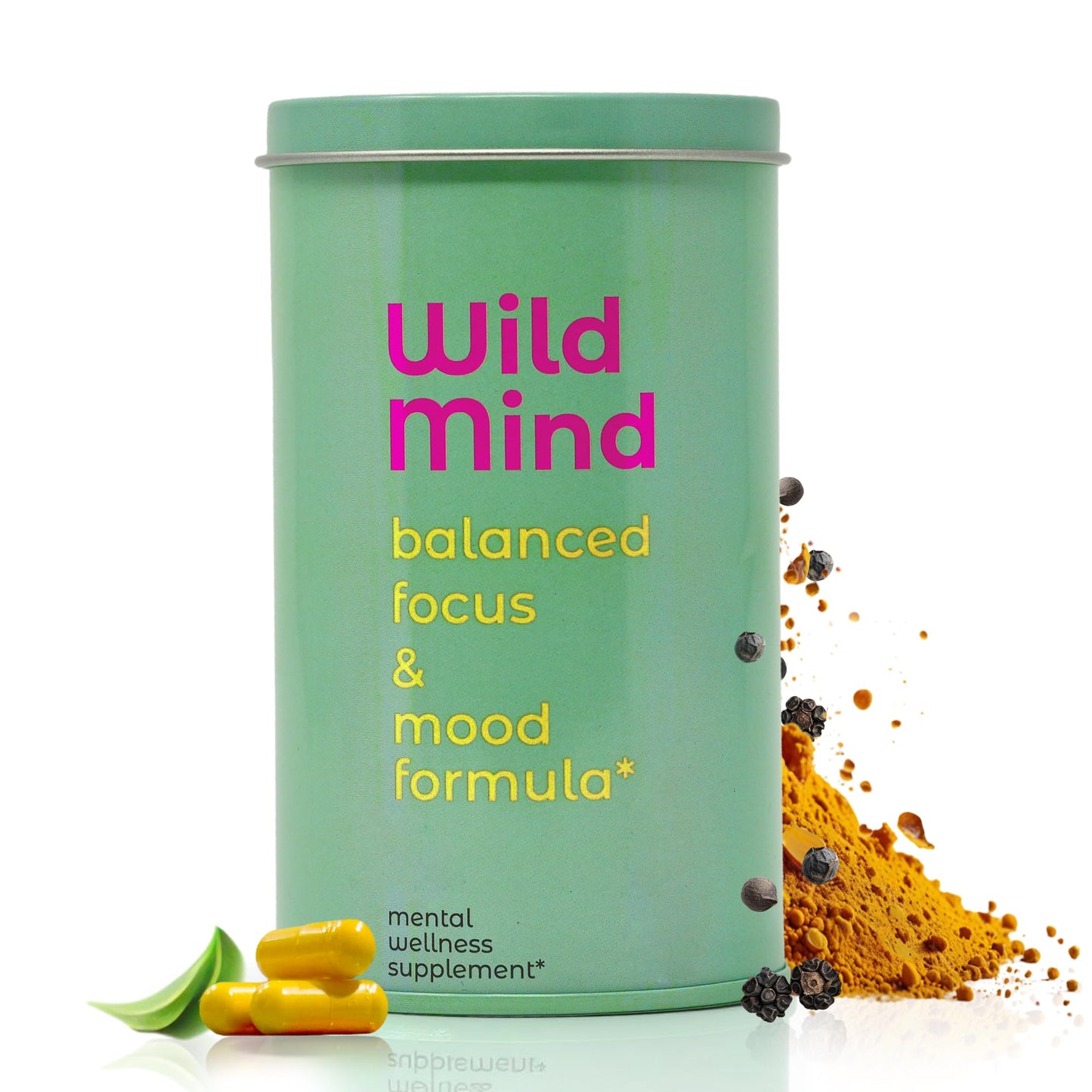 Wild Mind Mental Clarity Balanced Focus & Mood Support Supplement for Mental Wellness– 4-Ingredient Nootropic Brain Support for Calm & Energy – Vegan, 90 Capsules, 30-Day Supply Wild MindBuy Supplements Australia