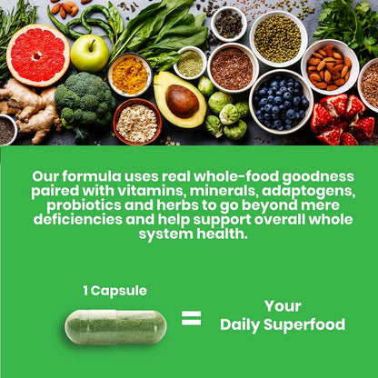 Paradise Herbs Earth's Blend Vitamin D3, Superfoods Base of Probiotics and Organic Alkalizing Greens, Veggies & Berries, 90 Vegetarian Capsules Paradise HerbsBuy Supplements Australia