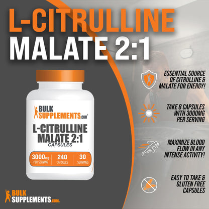 BULKSUPPLEMENTS.COM L-Citrulline Malate Capsules - Citrulline Malate 3000mg BULKSUPPLEMENTS.COMBuy Supplements Australia