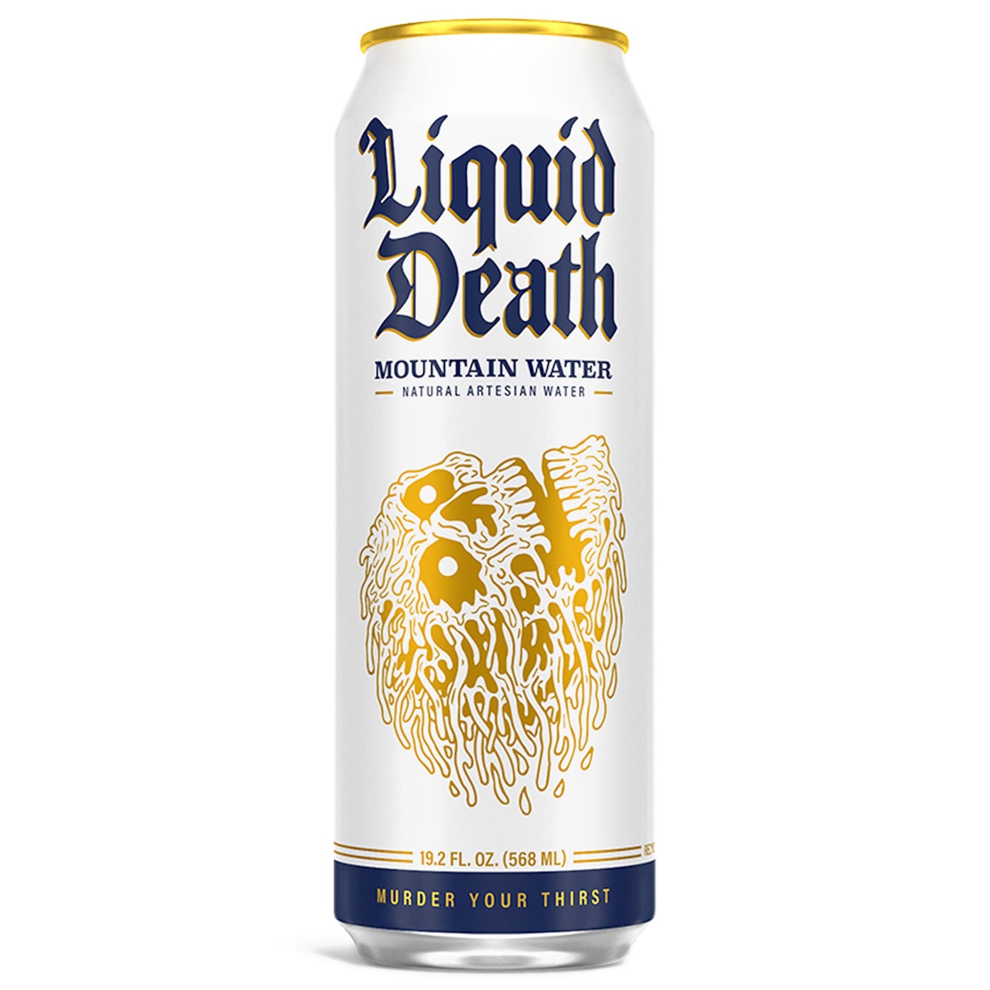 Liquid Death Still Mountain Water, 19.2 oz King Size Cans (8-Pack) Liquid DeathBuy Supplements Australia