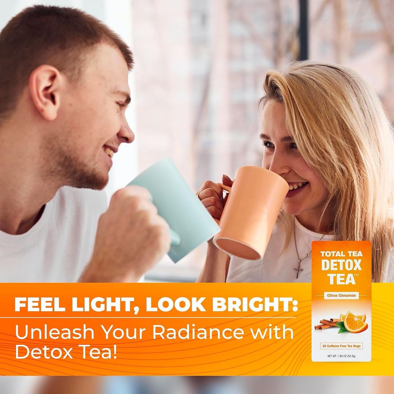 Detox Tea Caffeine Free, Herbal Tea with Chamomile, Hibiscus Tea and Ginger Root Total TeaBuy Supplements Australia