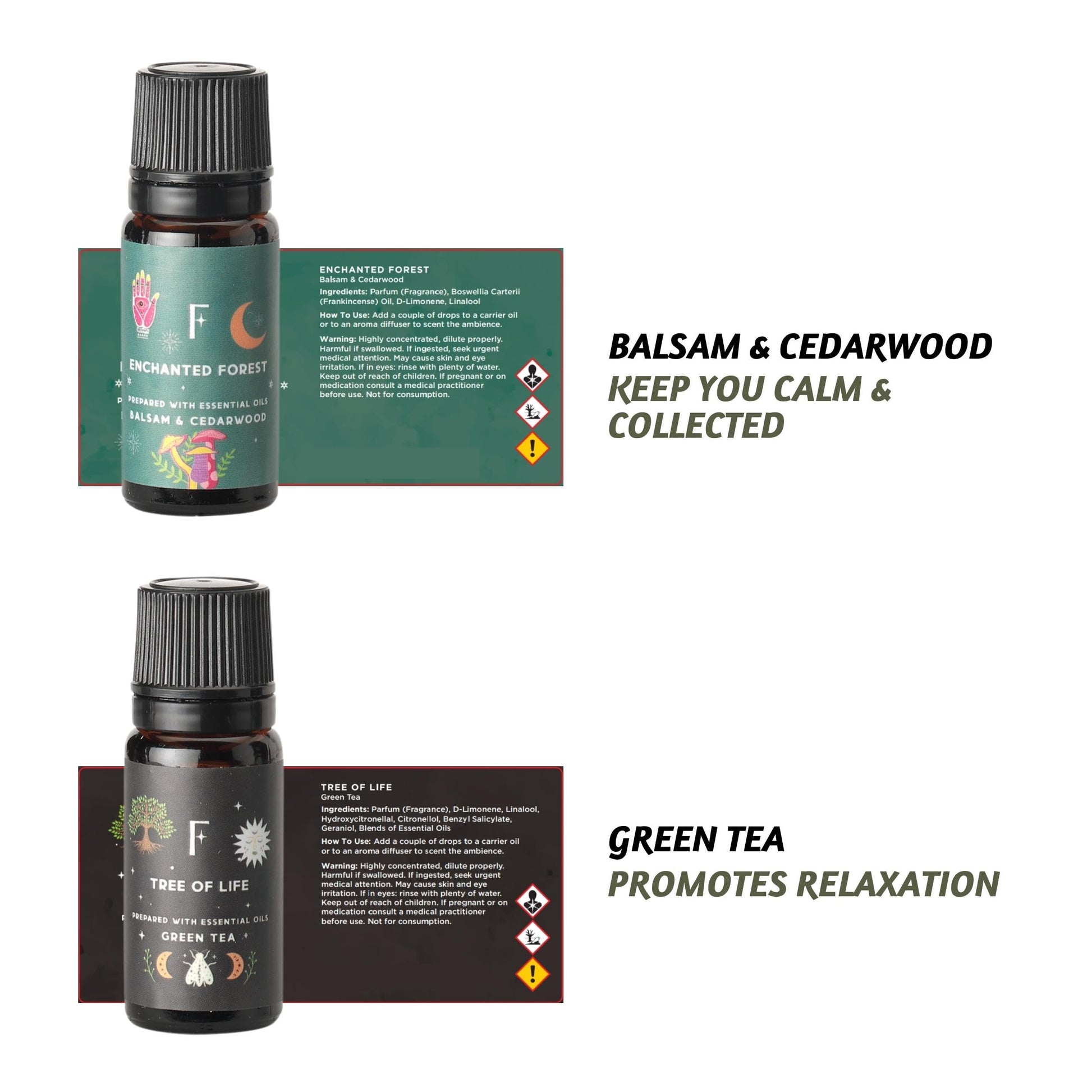 Folkulture Essential Oil Set for Diffuser, Set of 6, Aromatherapy Diffuser Oil Scents for Home FolkultureBuy Supplements Australia