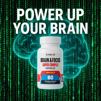 MetpharmUSA Brain & Focus Nootropic Super Complex Supplement for Brain Support and Performance, Improved Focus Memory and Mental Performance MetpharmUSABuy Supplements Australia