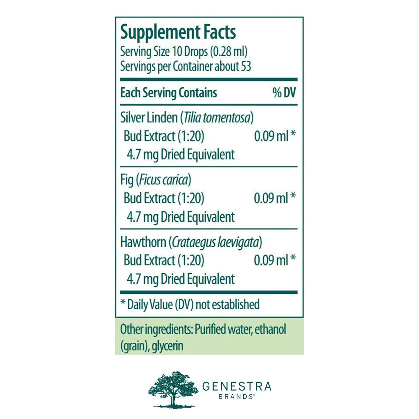 Genestra Brands Calm-gen | Silver Linden, Fig, and Hawthorn Herbal Supplement | 0.5 fl. oz. Genestra BrandsBuy Supplements Australia