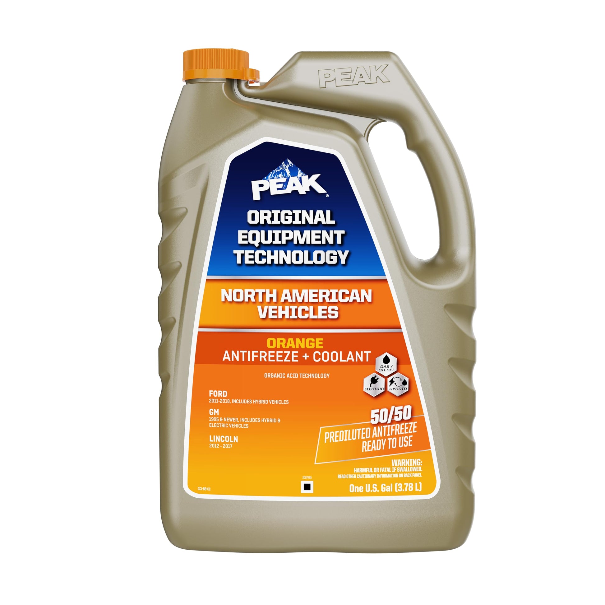 PEAK OET Extended Life Orange 50/50 Prediluted Antifreeze/Coolant for North American Vehicles, 1 Gal. PEAKBuy Supplements Australia