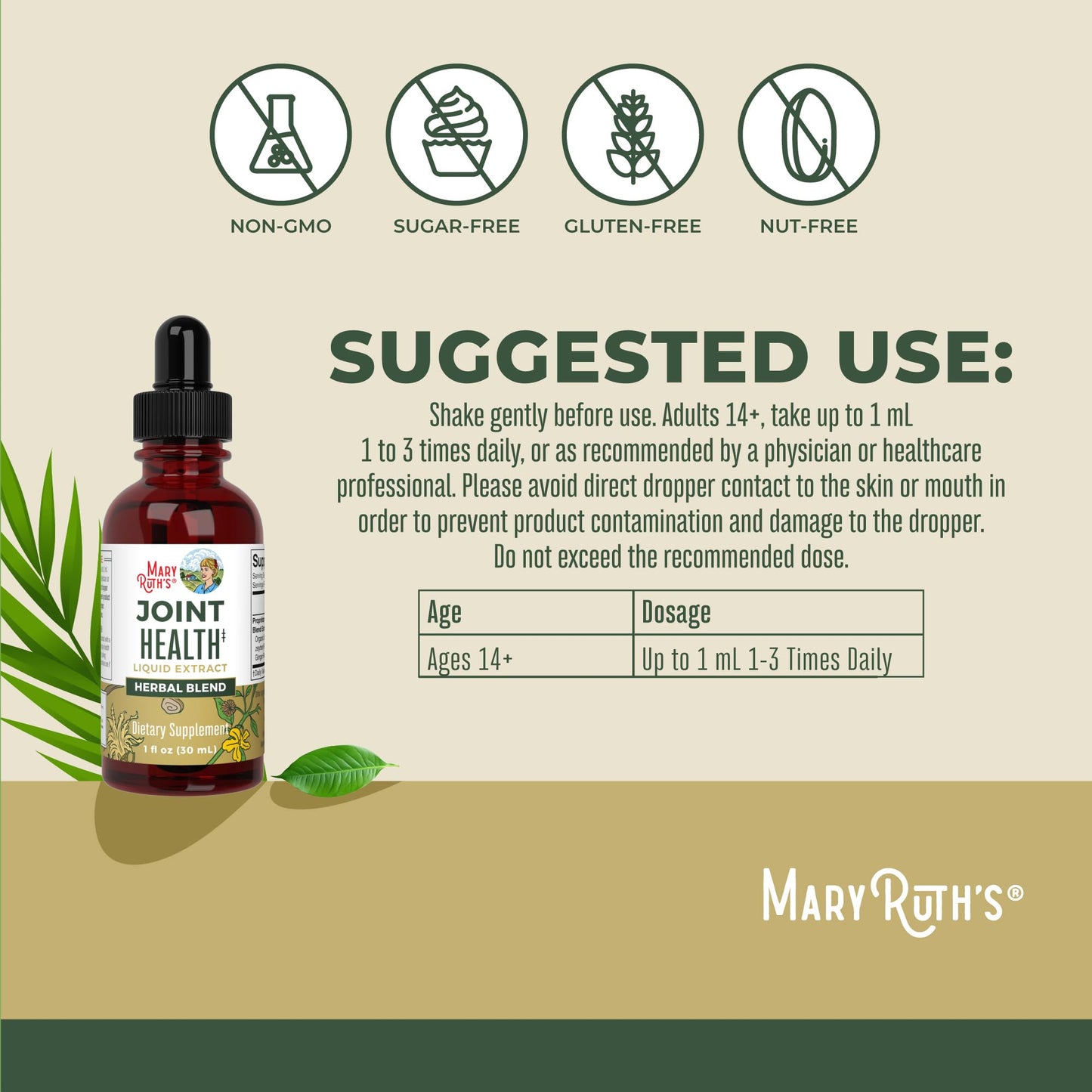 MaryRuth Organics Joint Health Liquid Drops & Vitamin K2+D3 Gummies (Peach Mango and Apricot) | Label Project Verified | Vitamins for Calcium, Joints, and Bone Support | Vegan, Non-GMO, Gluten Free MARYRUTH'SBuy Supplements Australia
