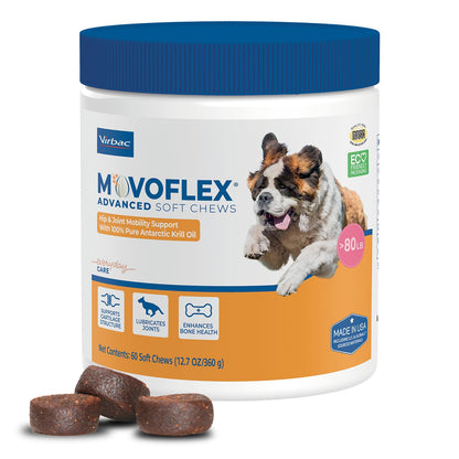 MOVOFLEX Advanced Soft Chews Hip Joint Support Supplement for Large Dogs 60 Count by Virbac MOVOFLEXBuy Supplements Australia