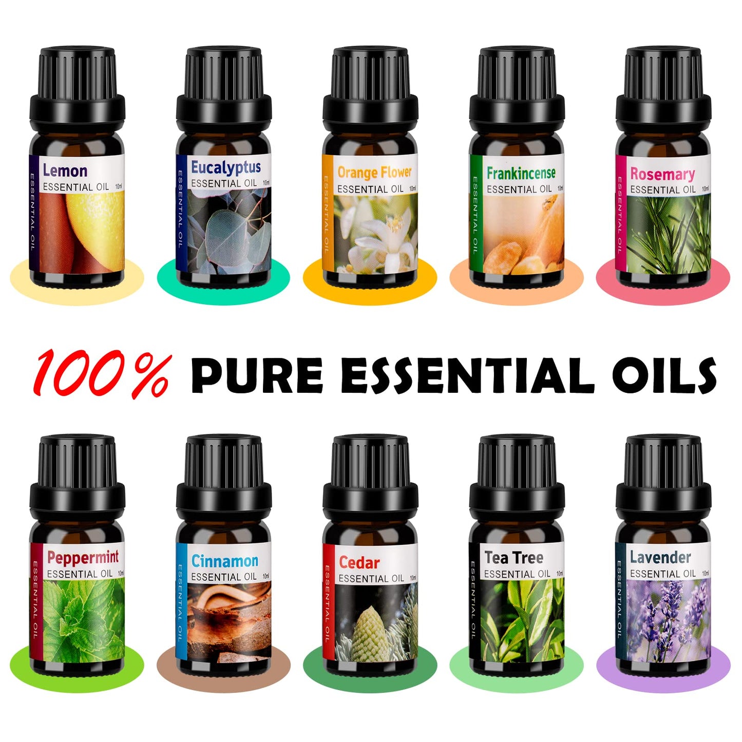 HLS 550ml Aroma Diffusers for Essential Oils Large Room with 10 Essential Oils,Ultrasonic Aromatherapy HLSBuy Supplements Australia