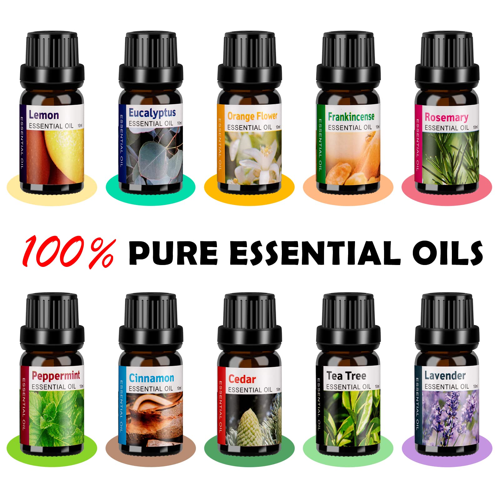 HLS 550ml Aroma Diffusers for Essential Oils Large Room with 10 Essential Oils,Ultrasonic Aromatherapy HLSBuy Supplements Australia