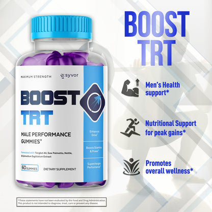 (3 Pack) Boost TRT Gummies for Men, Official Boost TRT Male Performance Gummys with Natural Ingredients, Advanced BoostTRT Men's Gummy Supplement with Maximum Strength Premium Vitamins (180 Gummies) SyvorBuy Supplements Australia
