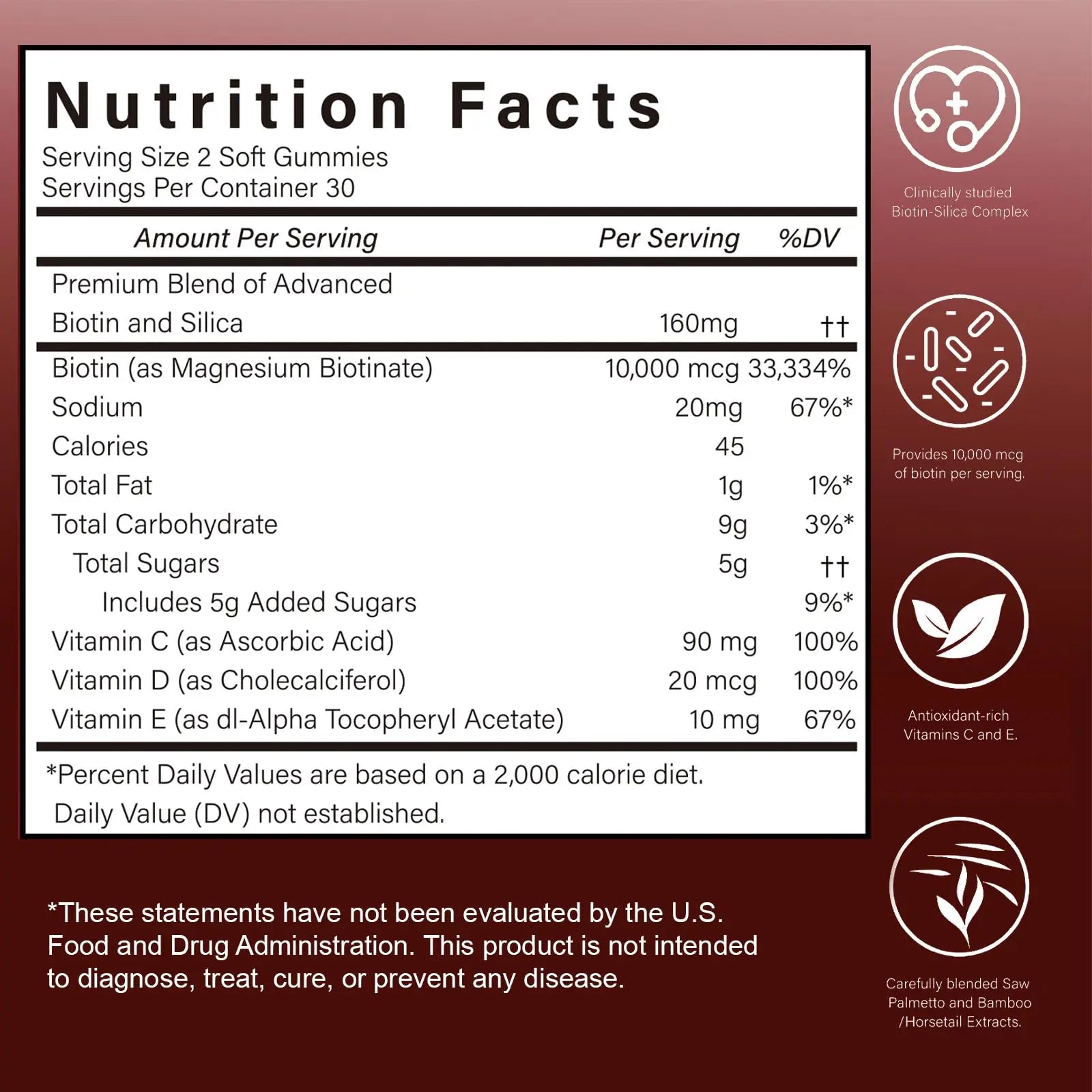 GENGGUI Hair Growth Gummies for Women - Hair Vitamins with Biotin & Silica for Faster Growth - Hair Growth Accelerator Supplement GENGGUIBuy Supplements Australia