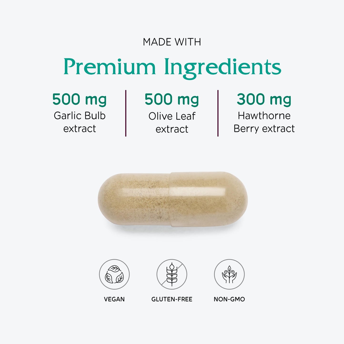 Vitanica VasoBlend - Heart Health Supplement with Folic Acid, Magnesium, CoQ10 & Terminalia Arjuna Bark - Heart Health Supplement - Consumer Line - 90 Vegan Caps VitanicaBuy Supplements Australia