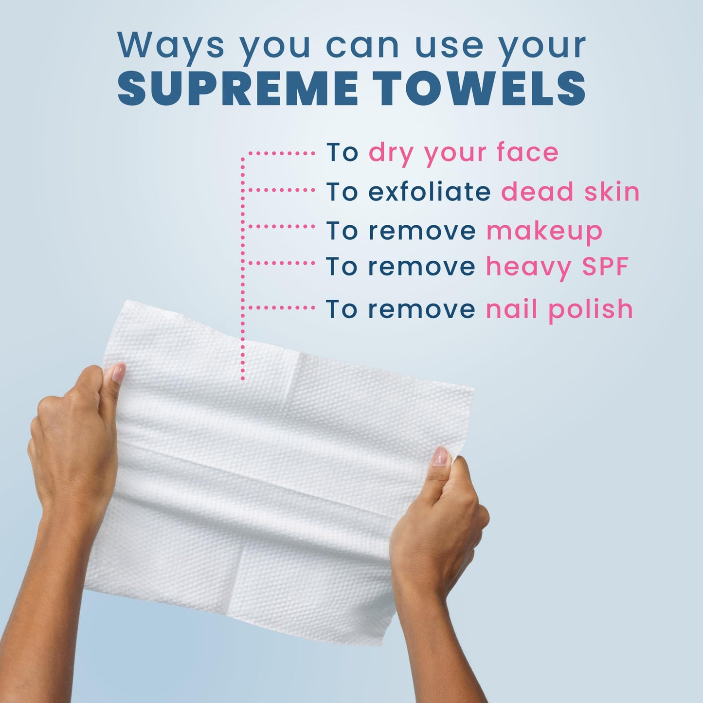Clean Skin Club Clean Towels XL Supreme, 50 Count, Absorbent, Gentle CLEAN SKIN CLUBBuy Supplements Australia
