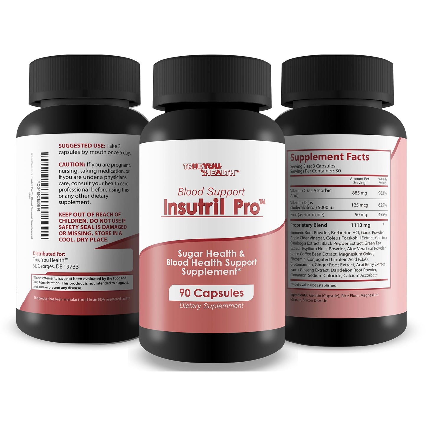 Blood Support Insutril Pro - Our Best Sugar Health & Blood Health Support Supplement - Circulatory Health Support - Blood Balance Blood Boost Blood Circulation Supplements - Health Blood Balance Pills True You HealthBuy Supplements Australia