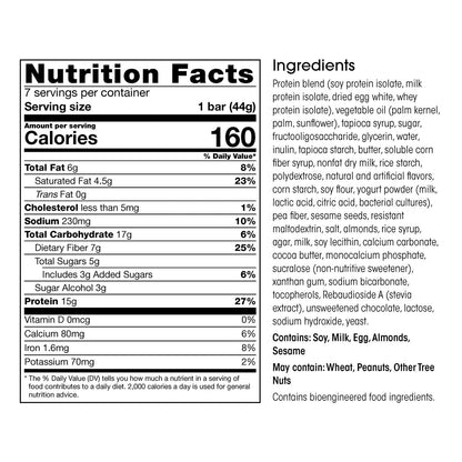 WonderSlim Protein & Fiber Bar, Salted Toffee Pretzel, 15g Protein, 7g Fiber, Gluten Free WonderSlimBuy Supplements Australia