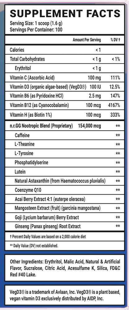 Gamer Supps GG Energy - Goof Juice by MoistCr1TiKaL (100 Servings) - Keto Friendly Gaming Energy and Nootropic Blend, Sugar Free + Organic Caffeine + Vitamins + Immune Support, Powder Drink Gamer SuppsBuy Supplements Australia