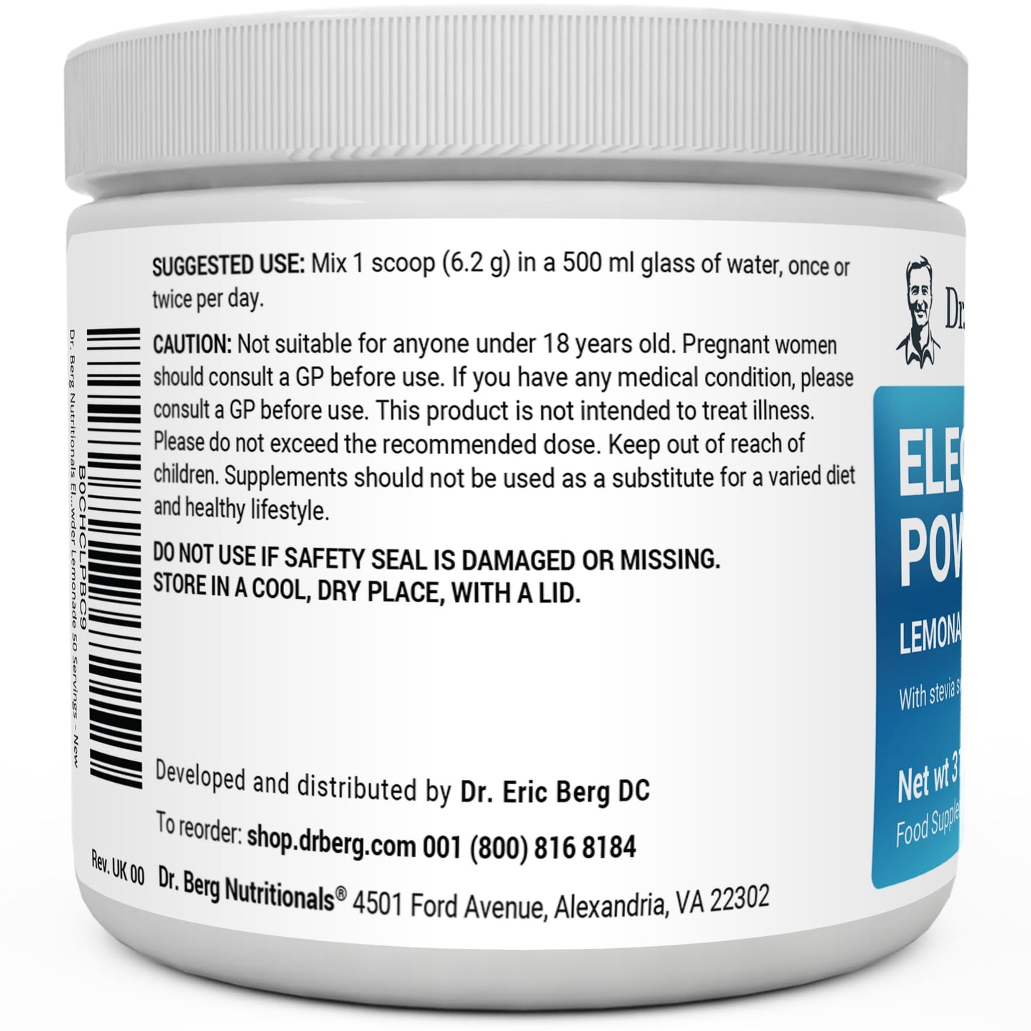 Dr. Berg Electrolyte Powder - Electrolyte Drink Supplements with 1000mg Potassium Dr. Berg NutritionalsBuy Supplements Australia
