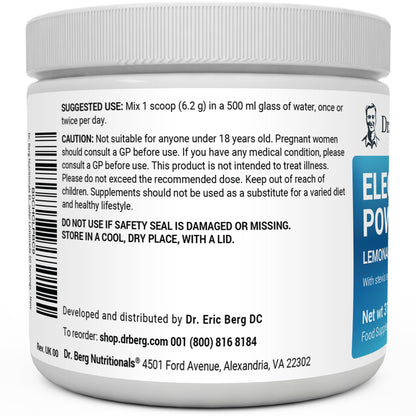 Dr. Berg Electrolyte Powder - Electrolyte Drink Supplements with 1000mg Potassium Dr. Berg NutritionalsBuy Supplements Australia