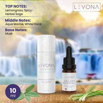 Levona Scent Pure Essential Oils for Diffusers for Home, Hotel & Office - Golden Waterfalls LEVONA SCENTBuy Supplements Australia