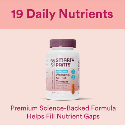 SmartyPants Women's Multivitamin Gummies, Sugar Free: Biotin, Methylfolate, Omega 3 (ALA), Vitamin D3, C, Vitamin B12 SmartyPantsBuy Supplements Australia