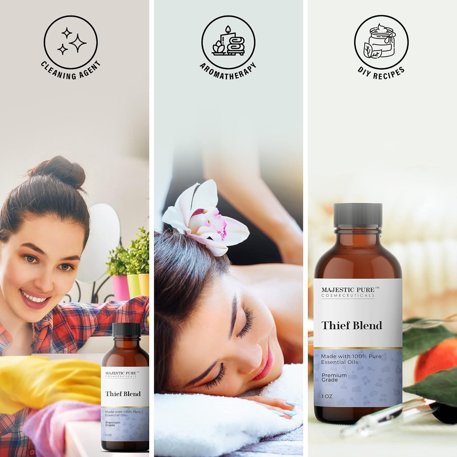 Majestic Pure Thieves Essential Oil Blend | 100% Pure Premium Oil for Uplifting Mood, DIY Products MAJESTIC PUREBuy Supplements Australia