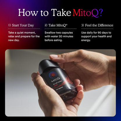 MitoQ Pure Advanced Mitochondria Supplement Superior Bioavailability to CoQ10 | Reduces Free Radical Damage for Healthy Aging, Metabolism, Heart Health, Energy, Strength & Mobility MitoQBuy Supplements Australia