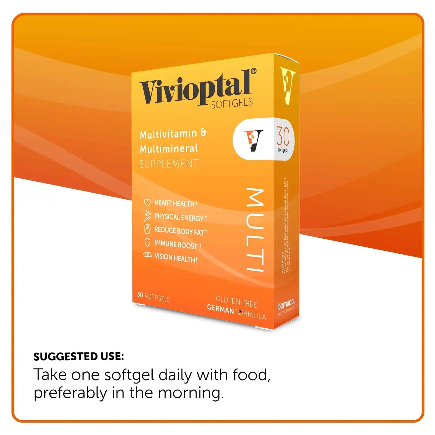 Vivioptal Multi, 30 Softgels, Multivitamin & Multimineral, Gluten Free, German Formula Vivioptal VitaminsBuy Supplements Australia