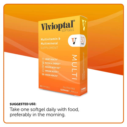 Vivioptal Multi 30 Softgels, Multivitamin & Multimineral, Gluten Free, German Formula Vivioptal VitaminsBuy Supplements Australia