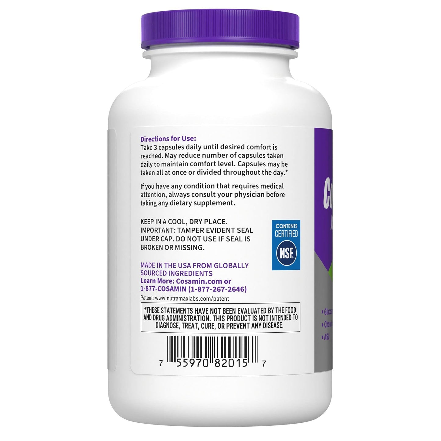 Nutramax Laboratories Cosamin® ASU Joint Health Supplement with Glucosamine, Chondroitin & ASU for Adult Men & Women, Joint Supplement, 230 Capsules Nutramax LaboratoriesBuy Supplements Australia