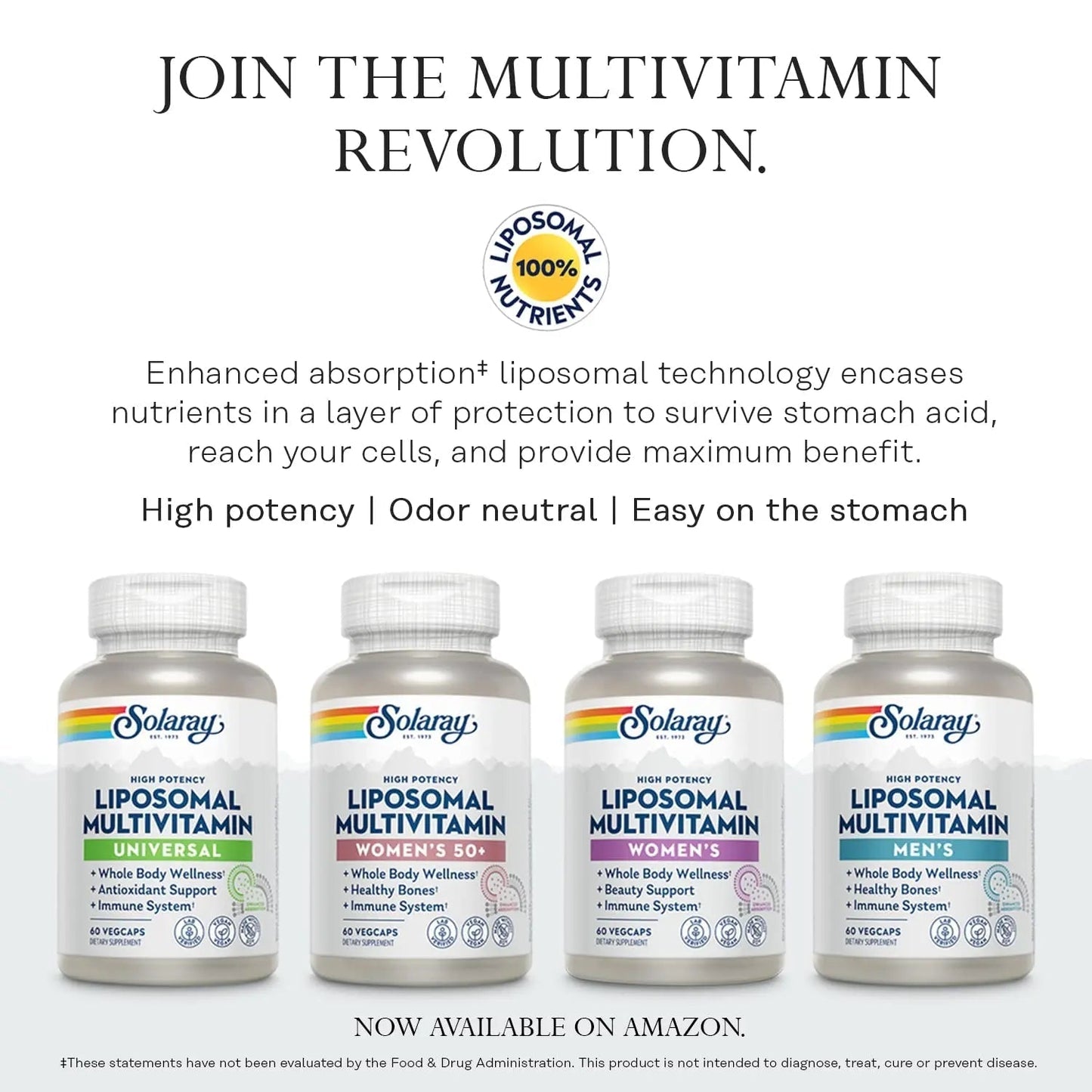 SOLARAY High Energy Multivitamin, No Iron, 1/Day, Timed-Release Formula, Whole Food & Herb Base 120 VegCaps SOLARAYBuy Supplements Australia