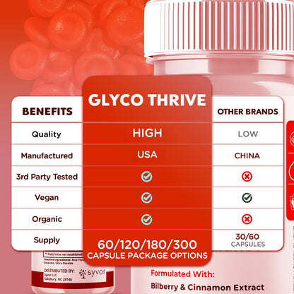 (2 Pack) Glyco Thrive Capsules, Official GlycoThrive Glycogen Support Pills with All Natural Ingredients, Advanced Formula Health Supplement with Max Strength Vitamins for Women & Men (120 Capsules) SyvorBuy Supplements Australia