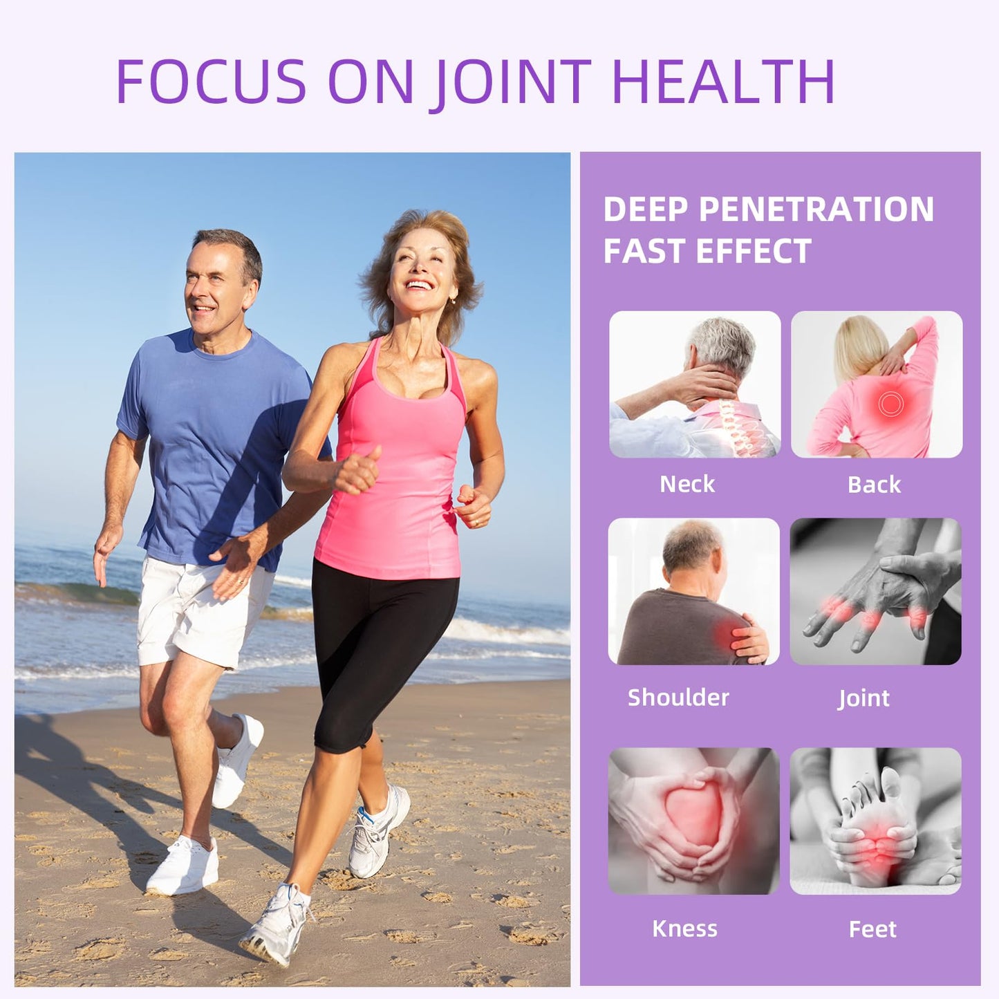 Nodfens Joint Pain Gel, Purple Relief Soothing Massage Cream for Knees, Neck, Feet, Hand Whole Body NodfensBuy Supplements Australia