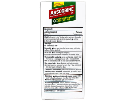ABSORBINE JR. Extra Strength Pain Relieving Liquid, for Muscle, Joints, Arthritis Pain, with No-Mess Applicator, 4 Oz - 3 Pack AbsorbineBuy Supplements Australia