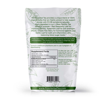 PCOS Cystem Tea with Organic Red Raspberry Leaf, Vitex, Spearmint Tea Supports Fertility PCOS Herbal TeaBuy Supplements Australia