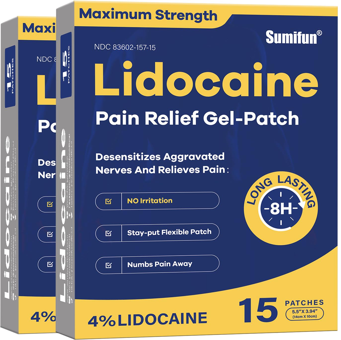 Sumifun 4% Lidocaine Patches Maximum Strength - 30 Count Pain Relief Patches for Back, Shoulder, Elbow, Knee, Muscle & Joint - Lower Back Pain Relief Products - Pain Patches Maximum Strength Lidocaine SumifunBuy Supplements Australia