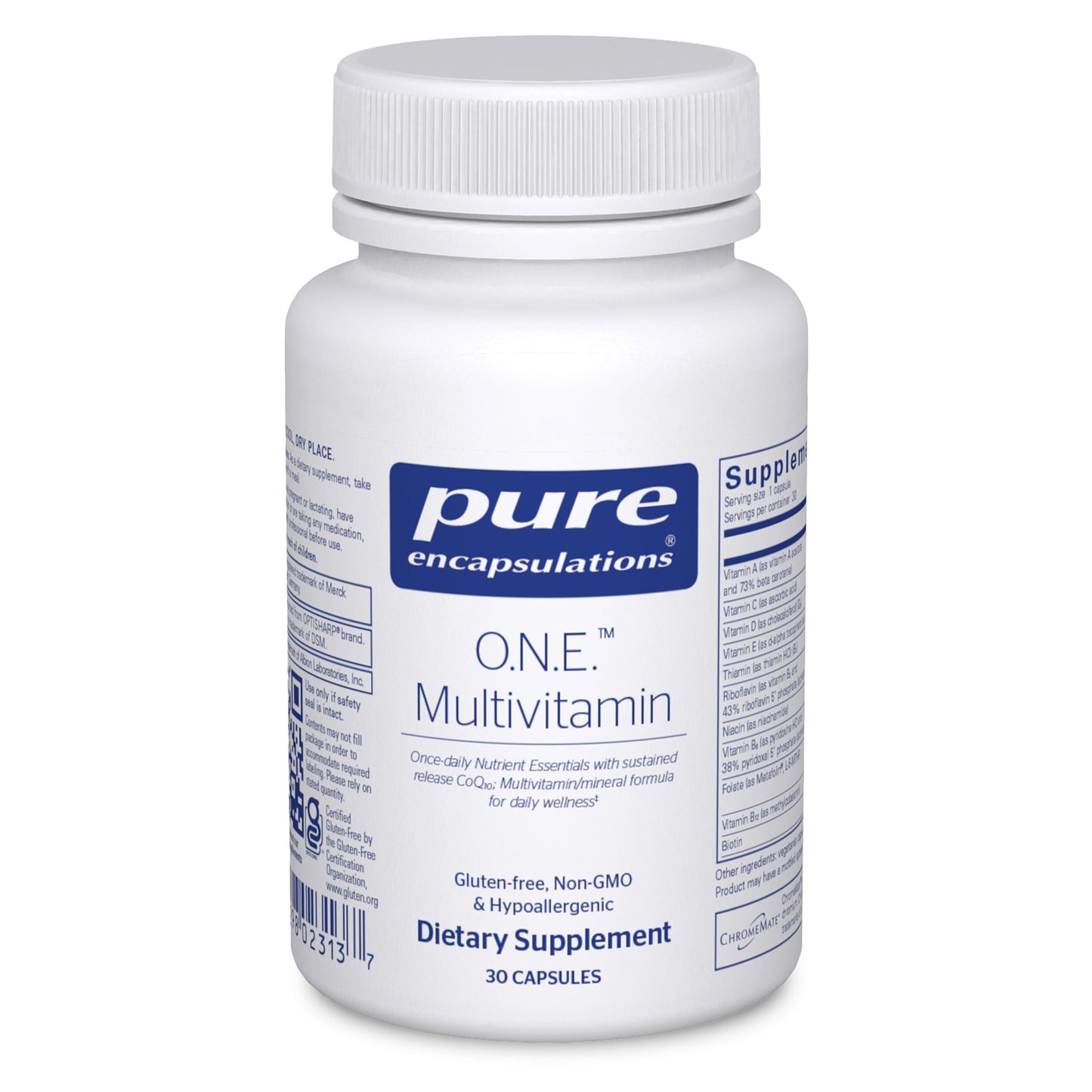 Pure Encapsulations O.N.E. Multivitamin - Once Daily Multivitamin with Antioxidant Complex Metafolin, CoQ10, and Lutein to Support Vision, Cognitive Function, and Cellular Health* - 30 Capsules Pure EncapsulationsBuy Supplements Australia